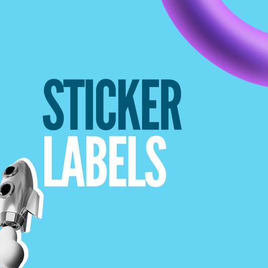 Sticker Labels: Design + Printing / Stickers para productos: Diseño + impresión